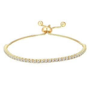 18k gold plated tennis bracelet